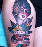 Glamurous women tattoo by Josh Stephens