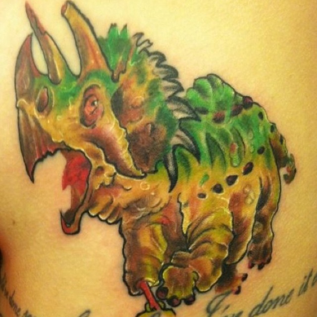 Zombie dinosaurs tattoo