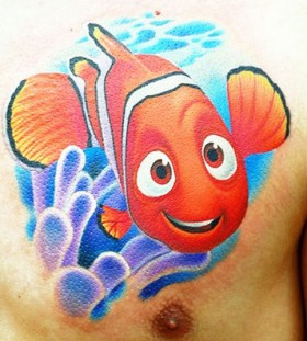 Amaizing Nemo cartoon tattoos