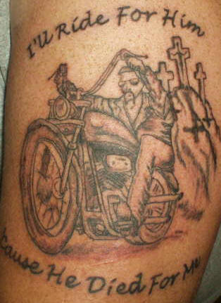 Awesome biker tattoo