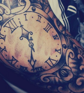 Awesome clock tattoo
