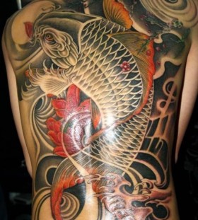 Awesome fish chinese tattoo