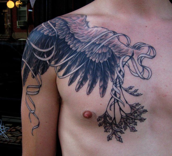 black wings tattoo
