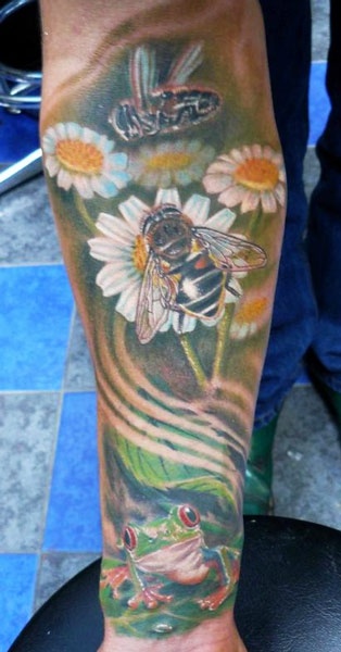 Bees tattoo by Zhivko Baychev