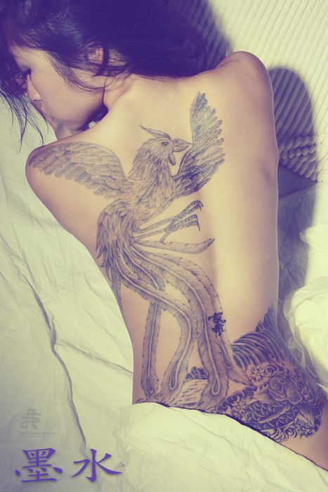 Big bird chinese tattoo