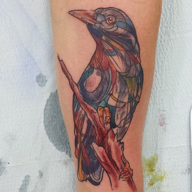 Bird tattoo by Mel Wink