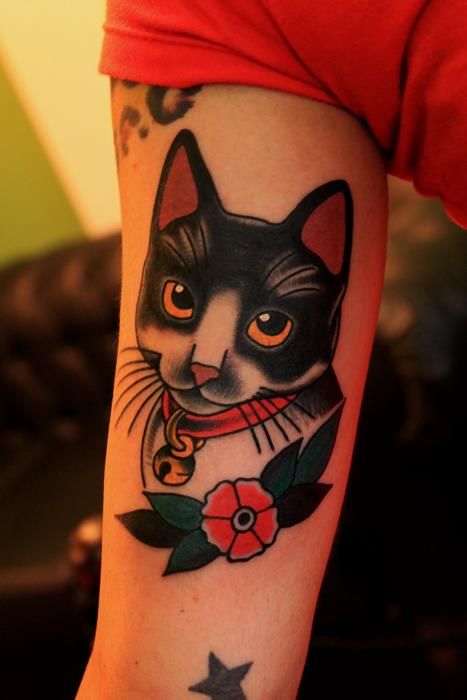 Cat cartoon tattoos