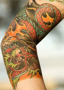 Colorful chinese tattoo