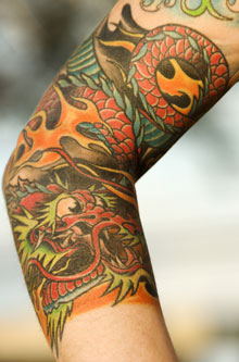 Colorful chinese tattoo