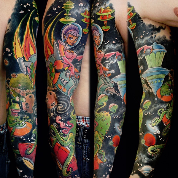 Comics alien tattoo