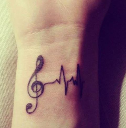 Cute  music tattoo
