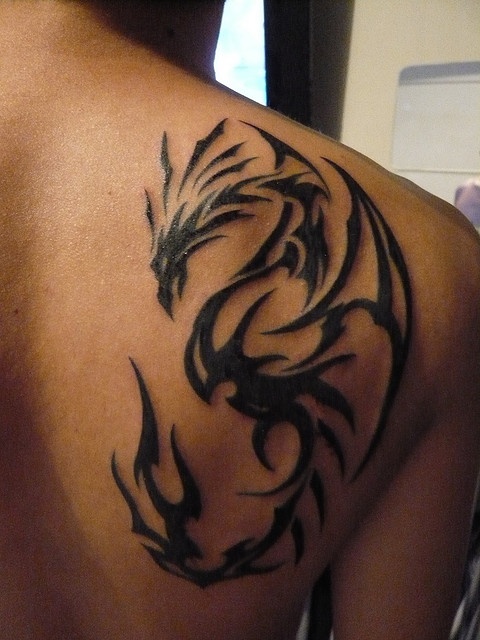Dragon tattoo black