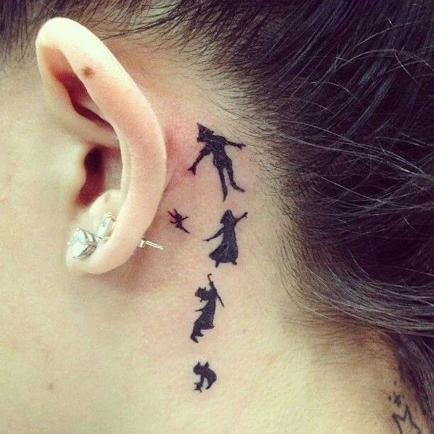 Ear Peter Pan tattoo
