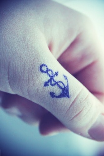 Finger anchor tattoo