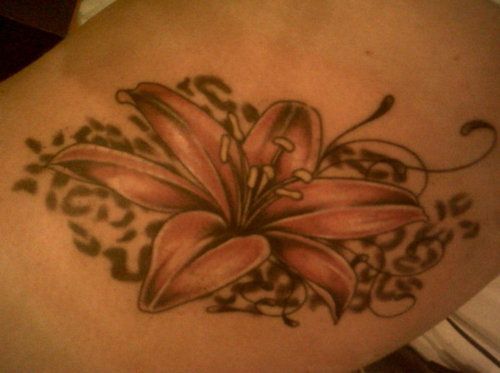 Flower leopard tattoo