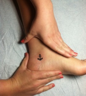 Foot anchor tattoo