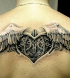 Gorgeous angel wings tattoo