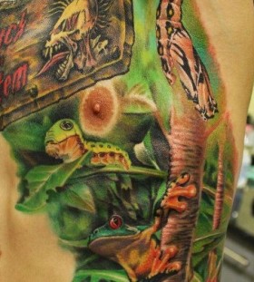 Green forest tattoo by Zhivko Baychev