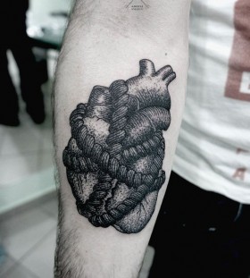 Hand tattoo heart