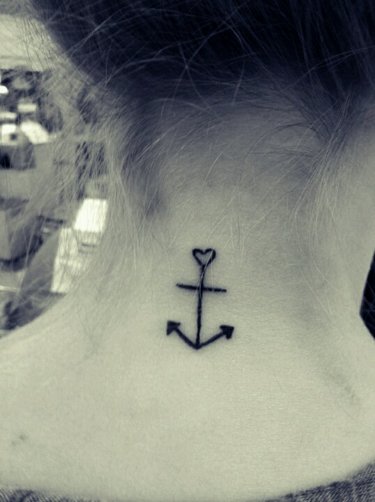 Heart and anchor tattoo