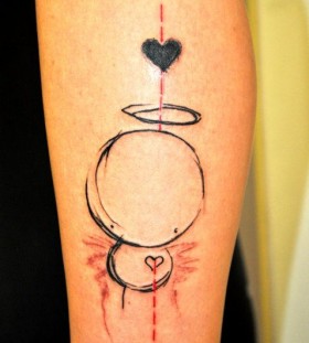 Love abstract character tattoos