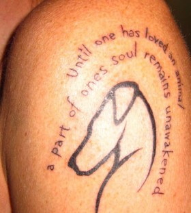 Memorial dog tattoo
