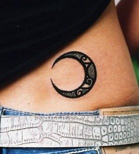 Moon hip tattoo
