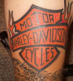 Motor biker tattoo