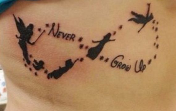 Never grow up Peter Pan tattoo