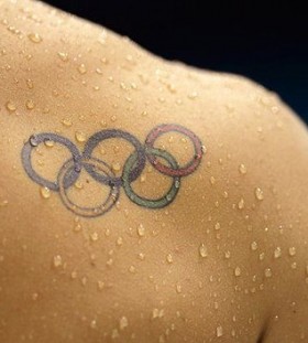 Olympic shoulder sport tattoo