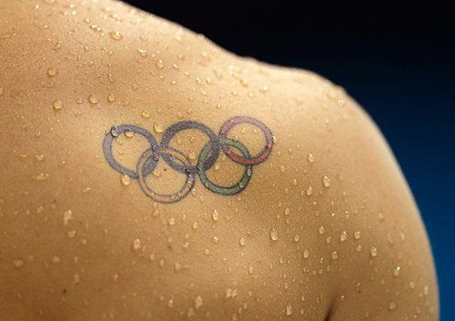 Olympic shoulder sport tattoo