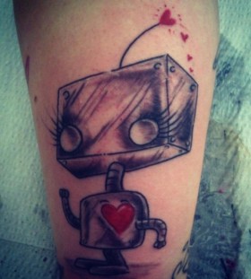 Robot tattoo by Mel Wink