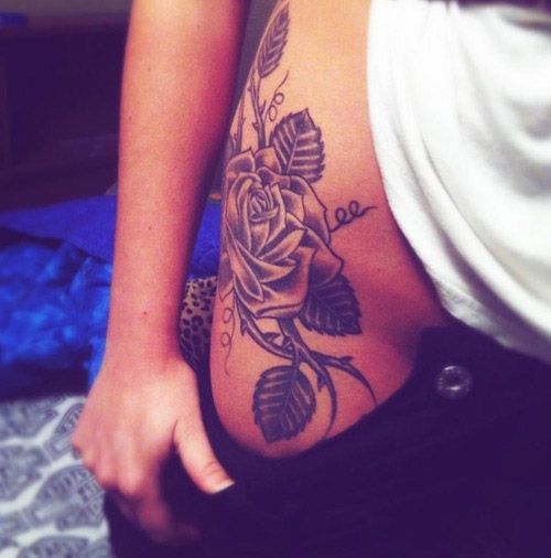Rose hip tattoo