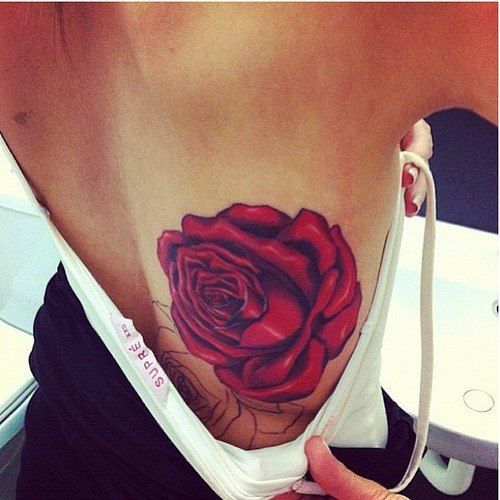 Rose tattoo big red rose