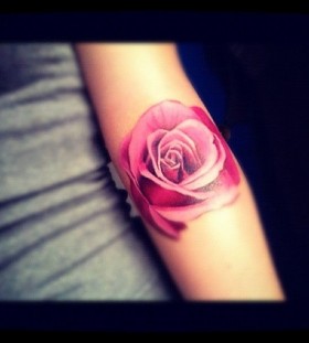 Rose tattoo purple