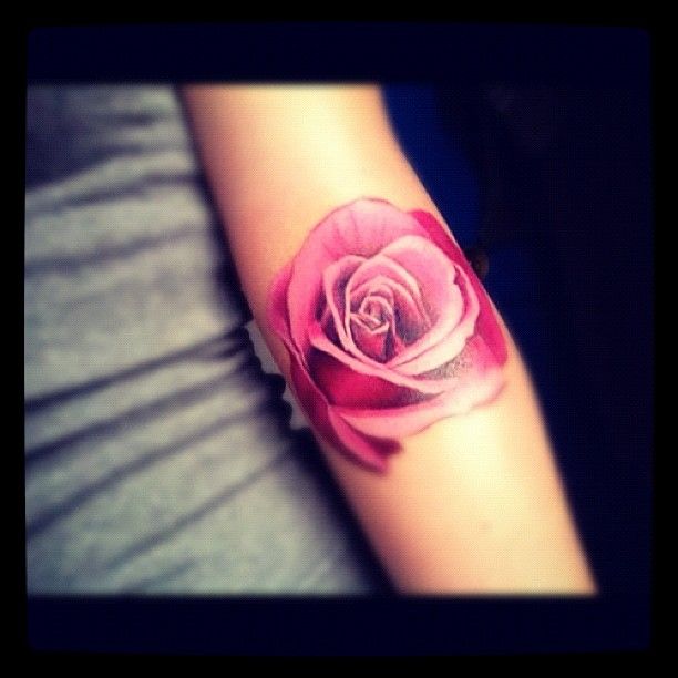 Rose tattoo purple