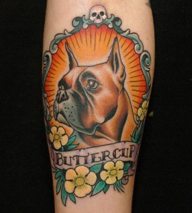 Russ abot dog tattoo