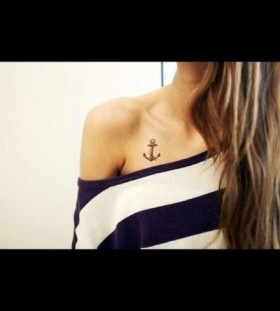Simple anchor small tattoo