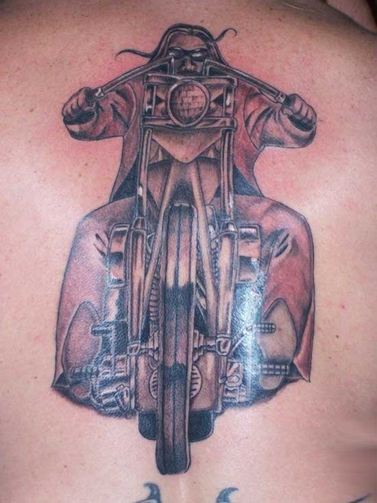 Simple biker tattoo
