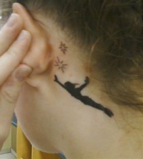 Simple ear Peter Pan tattoo