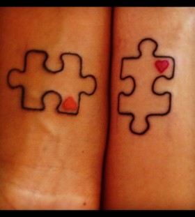 Simple puzzle tattoo