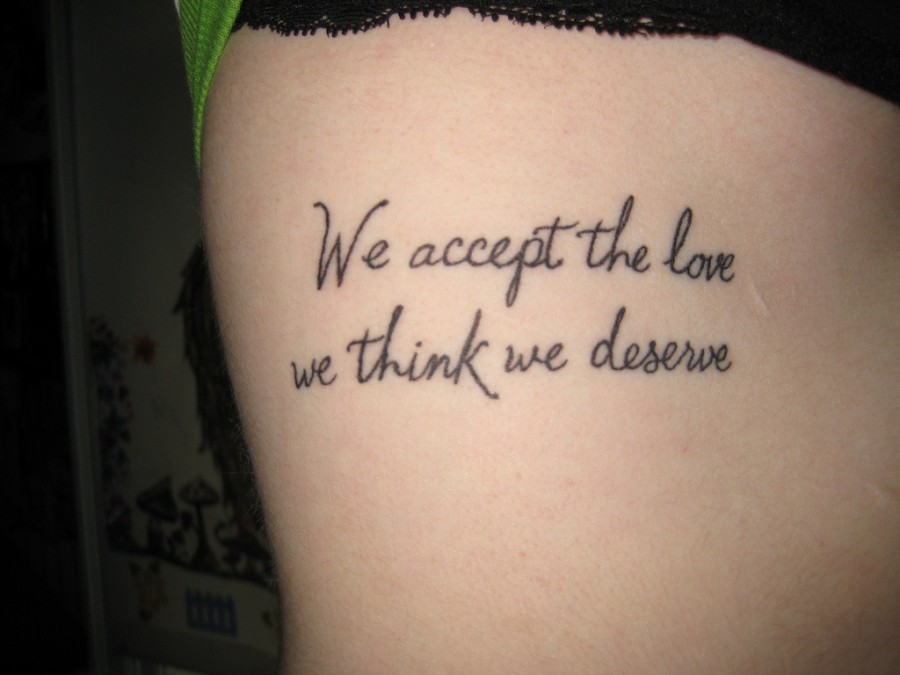 Tattoo quote  accept the love