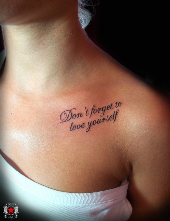 Tattoo quote dont forget to love