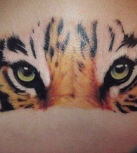 Tiger eye tattoo