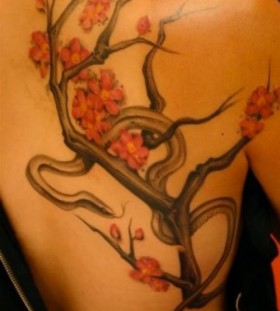 Tree tattoo by Corey Miller on shoulder