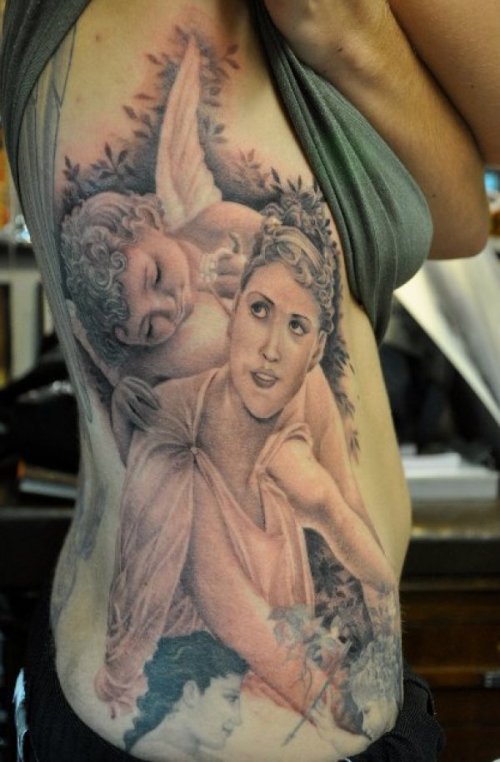 Woman tattoo by Corey Miller