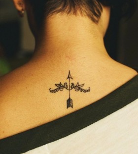 arrow tattoos neck direction