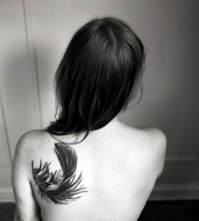 black feather tattoo black swan