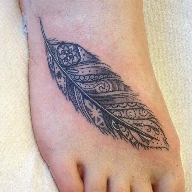 black feather tattoo cool