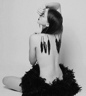black feather tattoo is for you